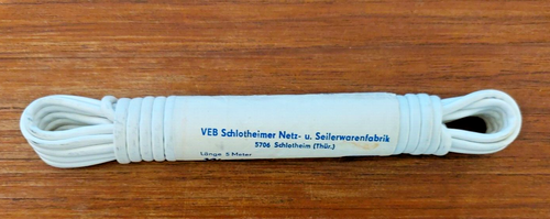 DDR Plaste Haushaltsleine 5 m neu OVP weiß VEB Schlotheim Netz- und Seilerwaren - Bild 2 von 4