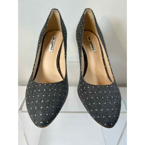 Scarpe da donna Karl Lagerfeld Jeane2 grigio bianco a pois tacchi a pois taglia 8 - Foto 2 di 13