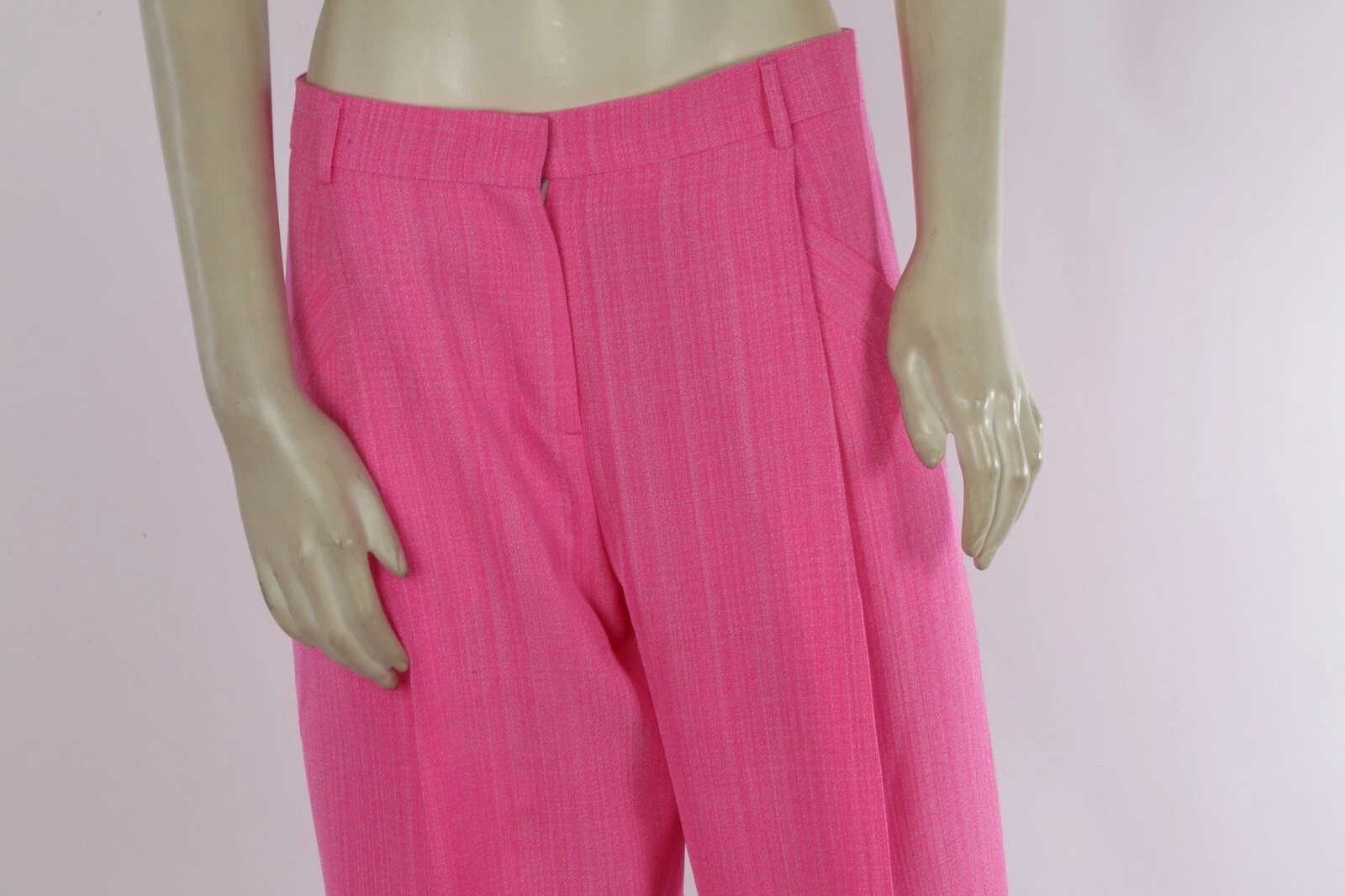 Pantalone JACQUEMUS Le Coup De Soleil rosa plissettato gamba dritta taglia 38