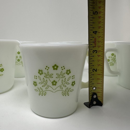 Pyrex Honeydew Lote de 6 Tazas Crema Verde Margaritas Verano Impresiones 1410 - Imagen 9 de 12