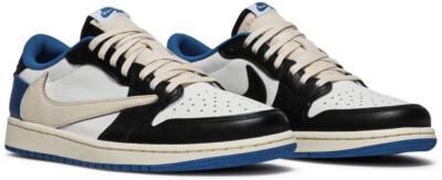 Nike Jordan 1 Low Fragment X Travis Scott White Blue DM7866