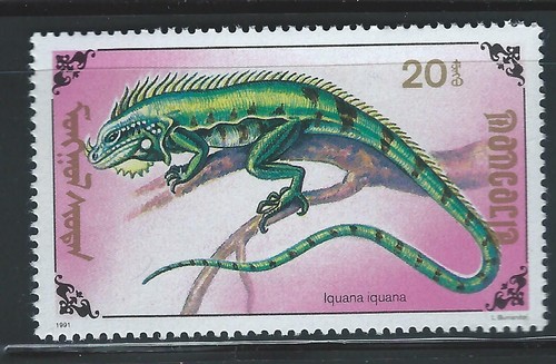 MONGOLIA Sc 2005-12 Lizards Varanus Bengalensis, Iguana, etc - Picture 2 of 11