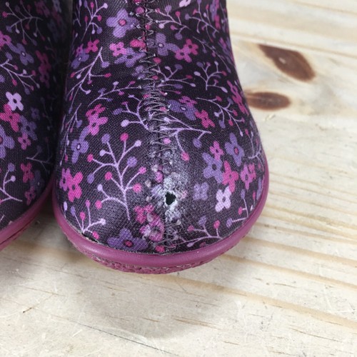 BOGS Waterproof Winter Boots Toddler 7 Flower Stripes Purple Mid Faux Fur Floral - Picture 8 of 17