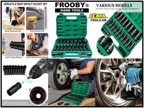 Juego de enchufes de impacto profundo accionamiento de 1/2 pulgada 20 piezas métrico 8-32 mm garaje taller 25-62 - Imagen 2 de 5