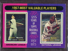 1975 Topps Set-Break #195 1957 MVP's VG-VGEX *JAYSACE*