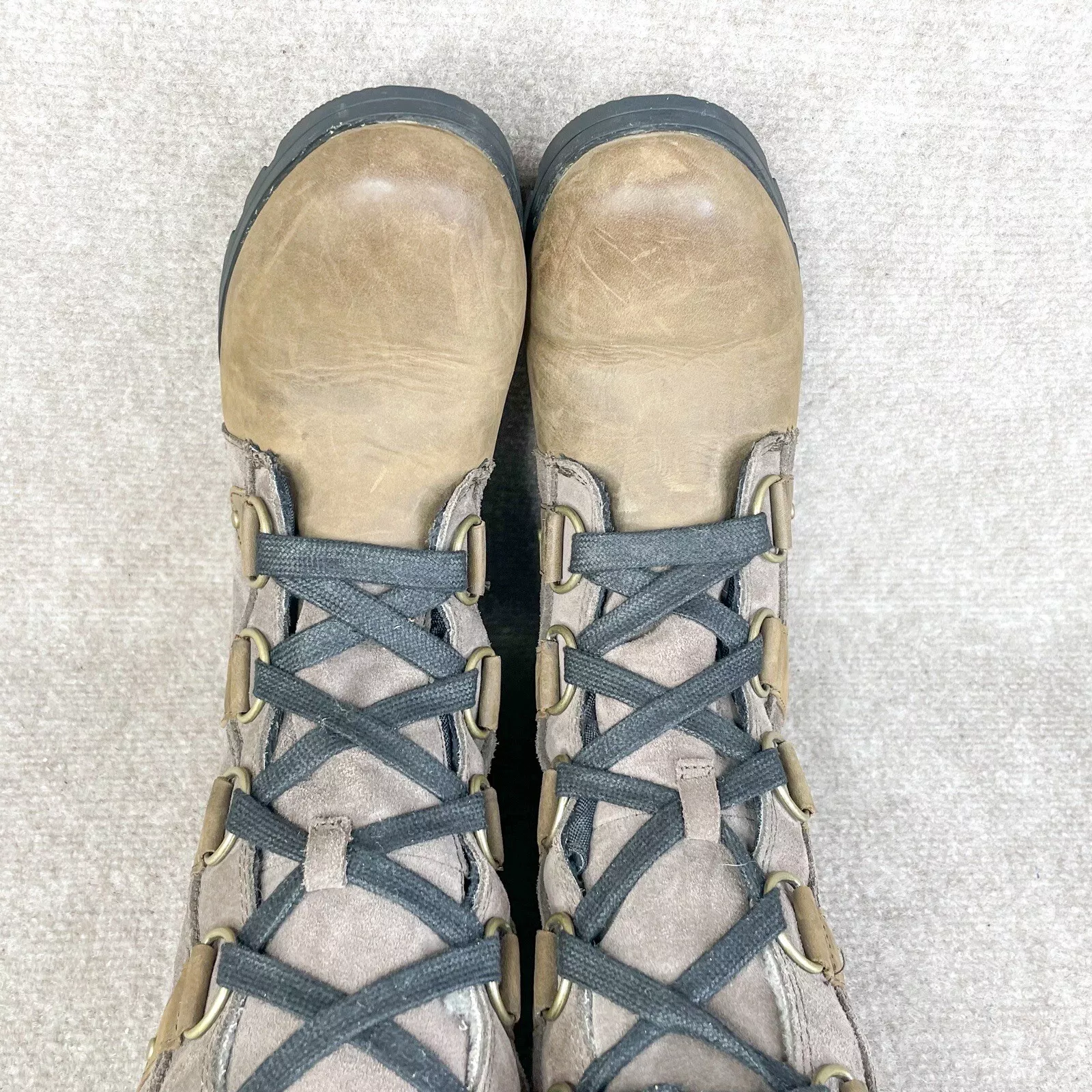 sorel emilie lace up waterproof winter faux shearling boots