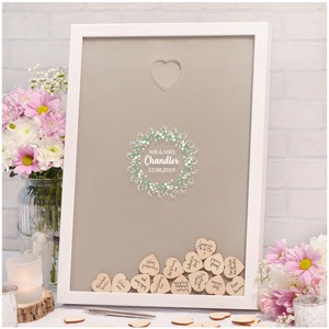 PERSONALISED-Rustic-Wedding-Drop-Box-Guest-Book-Alternative-Hearts-Keepsake