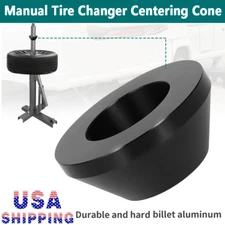 Black Car Truck Ultimate Manual Tire Changer Centering Cone Upgraded Billet US