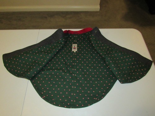 VINTAGE SALZBURGER DIRNDL GIRL'S GRAY WOOL BUTTON UP GERMAN CAPE COAT SIZE 6 - Picture 3 of 5