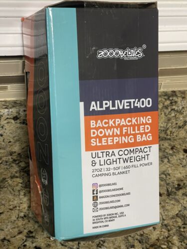 zooobe alplivet400 backpacking down filled sleeping bag