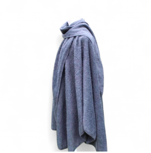 Alpaca Camargo Grey Cape Cloak Poncho – Made in Peru – One Size - Picture 3 of 5