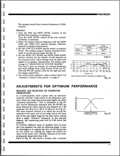 Pioneer SF-850 Electronic Crossover Network Owners Manual - Picture 5 of 5