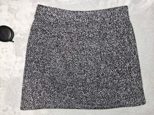 Falda para mujer Ann Taylor Loft Petite pequeña sal y pimienta 100 % poliéster bolsillos - Imagen 6 de 7
