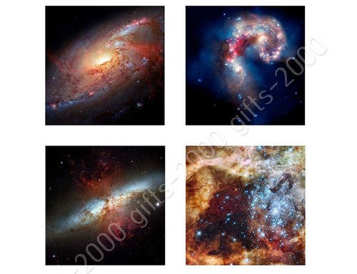 Nasa Stars Hubble Astronomy by Space Galaxy | Canvas (Rolled) | Set Of 4 Wall - Picture 8 of 21