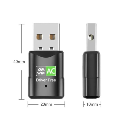 600Mbps USB WiFi Adapter Dual Band 2.4G 5Ghz 802.11AC Network H1 Wireless S2O8 - Picture 5 of 12