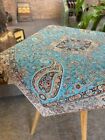Ronik Termeh Silk Tablecloth, Handmade Tablecloth, Handwoven Silk Wool Fabric