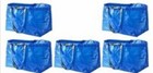 5x NEW IKEA FRAKTA Blue Shopping Bags ~ Large 19 Gal ~ 21¾x14½x13¾” ~ Reusable💪