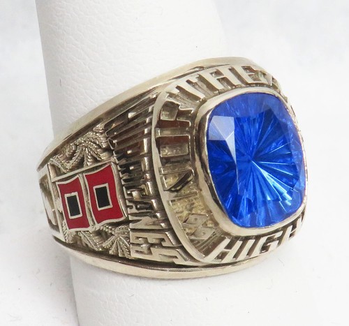 14K SOLID GOLD NORTHWEST HIGH SCHOOL MIAMI MENs CLASS RING SIZE 10.5 - Imagen 4 de 8