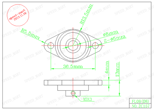 8 mm montado carcasa de fundición autoalineante cojín bloque cojinete brida bloque rodamiento - Imagen 4 de 4