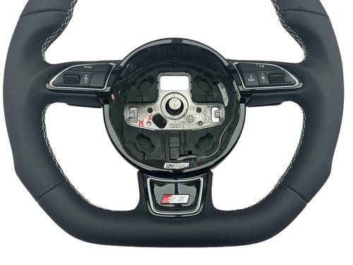 AUSTAUSCH Lenkrad Lederlenkrad AUDi S5 8T Multifunktion Schaltwippen Abgeflacht - Bild 5 von 8