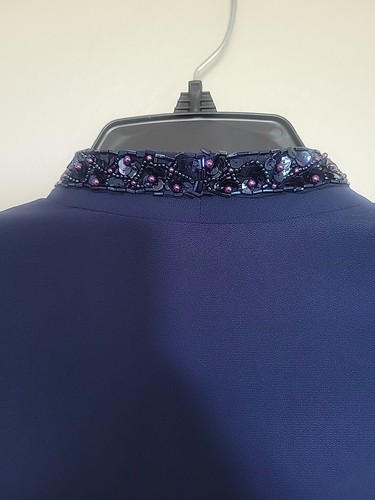 VTG Victor Costa Dress For Nahdree Sz 6 Navy - Picture 6 of 20