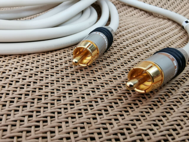 Monster Speaker Cable 300 Subwoofer Bass Cable Gold Audio AUX Interconnect 4m Monster Speaker Cable 300 Subwoofer Bass Cable Gold Audio AUX Interconnect 4m
