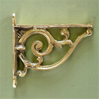 Castelion® Small Brass Scroll Bathroom Shelf Bracket