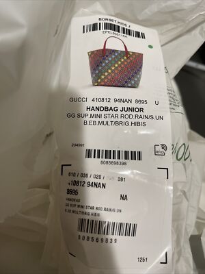 GUCCI キッズ スタートートバッグ New Auth Gucci Childrens Rainbow Stars mini Tote Handbag Bag