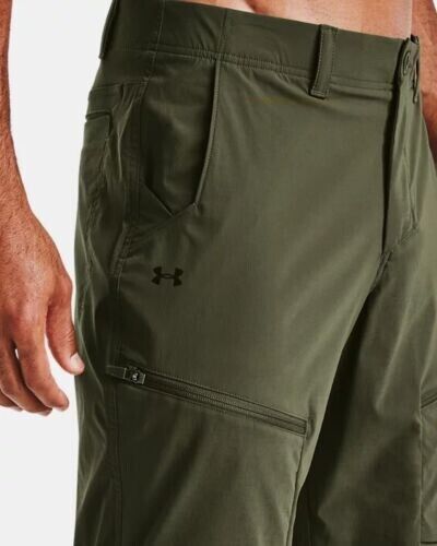 UNDER ARMOUR UA 1352692 Pantaloni Canyon Cargo Pesce Neri Uomo 34/30 Pantaloni Storm - Foto 7 di 24