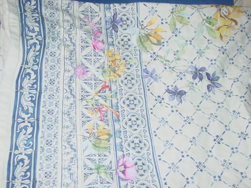 MAISON D'HERMINE 60 X 105" FLORAL FAYENCE BLUME BAUMWOLLE TISCHDECKE RECHTECKIG - Bild 2 von 5
