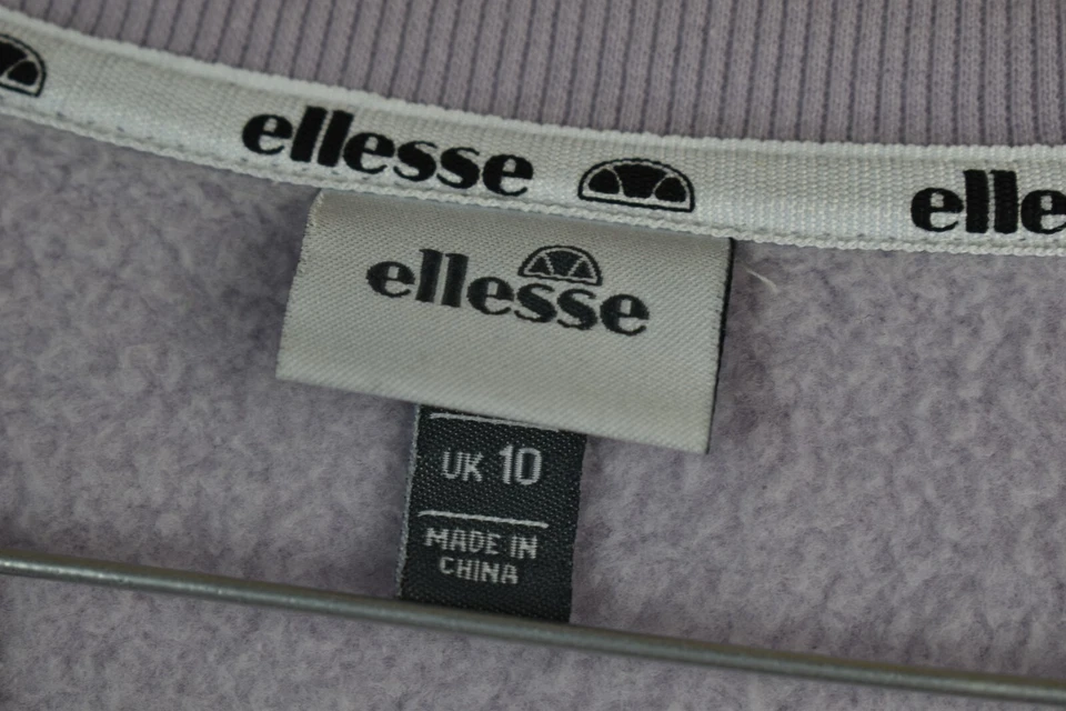 Ellesse Sport Womans Lilac Purple Crewneck Sweatshirt Jumper Size 10 Cotton Blen - Image 4 of 4