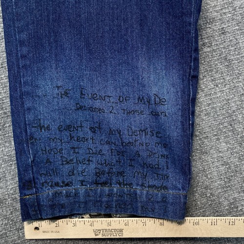 MAKAVELI Tupac 2-Pac Jeans Men's 40x34 90s Baggy Wide Leg Face Stash Pocket Y2K - Picture 18 of 18
