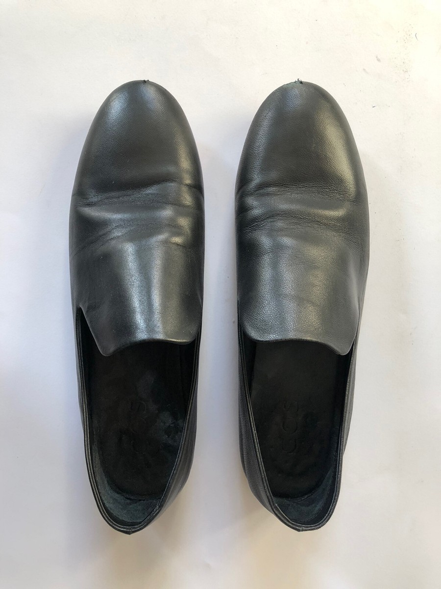 COS black leather Flat Loafers shoes size 39 | eBay