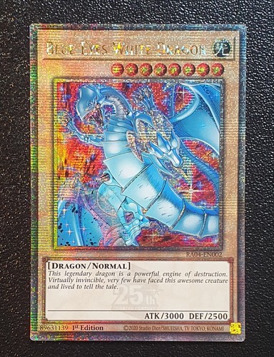 Yugioh RA04-EN002 Blue-Eyes White Dragon (New Art) QCSR 1st MINT 10 - Bild 1 von 3