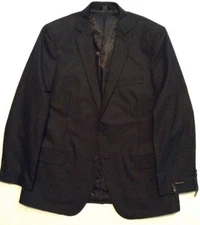 APT. 9 Mens Suit Separate Jacket Coat Modern Fit Black Pinstripe 44 Regular NWT