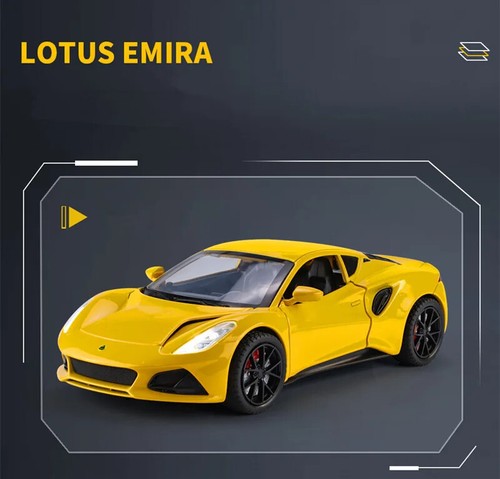 1:24 Lotus Emira Alloy Sports Car Model Diecast Racing Car Vehicles Sound Light - Picture 11 of 27