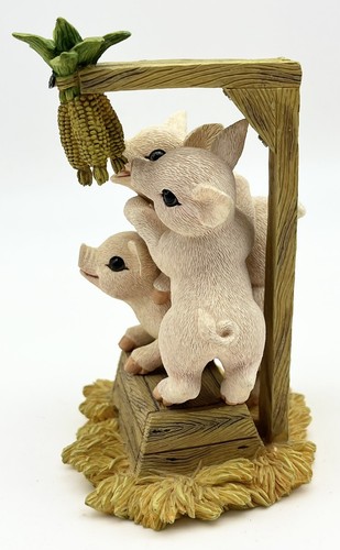 Farm Livin' Piglets "Out of Reach" Figurine by The Hamilton Collection Farmhouse - Picture 4 of 10