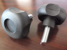 New 2pk GIBRALTAR 4 Lobe Thermoplastic Knob / Handwheel 3/8-16 x 1 x 1.97 (B83)