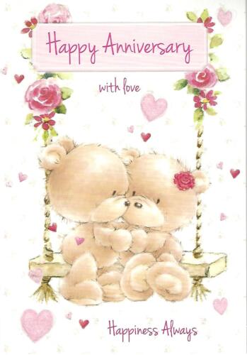 Anniversary Card Cute Assorted Designs Quality FREE UK POST Wedding Mom Dad - Picture 8 of 26