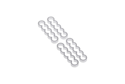Alphacool Eiskamm Alu X5 Flat - 4mm silver - 4 Stück