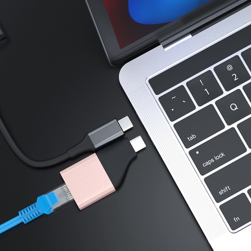 LAN Adapter Portable Transmission USB C to RJ45 Network Adapter Lightweight - Photo 3/15