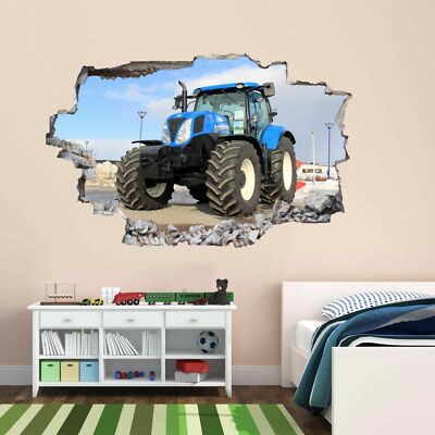 Modern Tractor Wall Art Sticker Mural Decal Poster Farm Farmhouse Kids Room BZ39 Modern Tractor Wall Art Sticker Mural Decal Poster Farm Farmhouse Kids Room BZ39