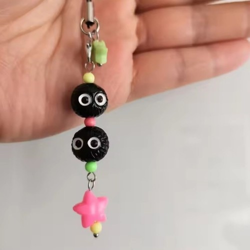 Artistic Resin Alloy Phone Decoration Coal Ball Mobile Lanyard Handmade Keyring - Zdjęcie 6 z 8