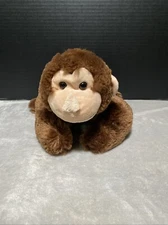 Wishpets Brown Monkey Plush KAZOO Laying 15"L Soft Floppy Toy Lovey Chimp 2014