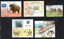 LAOS 1986-1991 Stamp Exhibitions - Lot of 5 MH/MNH