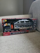 Maxx Action Vehicle Dinosaur Transport Hauler Toy Truck/Trailer Lights & Sounds