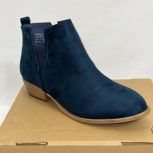 Journee Collection Rimi Damen-Wildlederstiefeletten Standardbreite marineblau Damengröße 11 - Bild 1 von 7