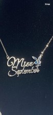 PLAYBOY MISS SEPTEMBER w/BIRTH MONTH STONE Necklace jewelry