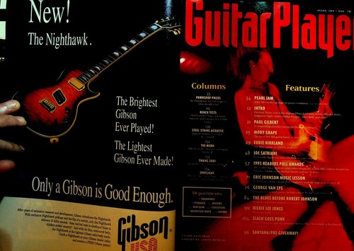 Guitar Player Magazine January 1994 Peal Jam Joe Satriani Rickie Lee Jones - Picture 2 of 2