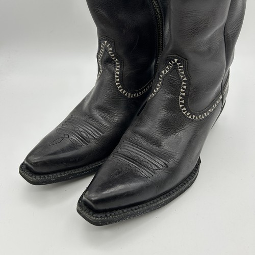 Stivali Ariat donna taglia 6,5B Sahara neri alti western equitazione pelle zip - Foto 18 di 19